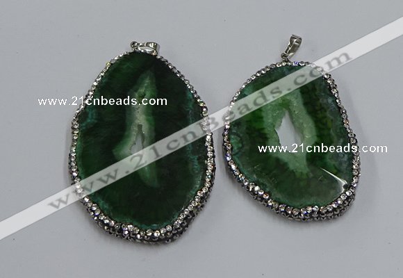 NGP3913 45*60mm - 55*65mm freeform druzy agate pendants wholesale