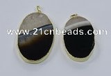 NGP3924 35*55mm - 40*60mm oval druzy agate pendants wholesale