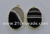 NGP3925 40*65mm - 45*75mm oval druzy agate pendants wholesale