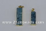 NGP3946 10*25mm - 12*45mm rectangle druzy agate pendants wholesale