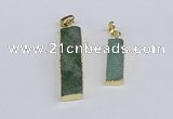 NGP3947 10*25mm - 12*45mm rectangle druzy agate pendants wholesale