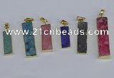 NGP3950 10*25mm - 12*45mm rectangle druzy agate pendants wholesale