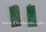 NGP3957 20*50mm - 25*45mm rectangle druzy agate gemstone pendants