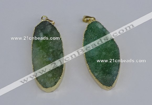 NGP3967 22*45mm - 25*50mm oval druzy agate pendants wholesale