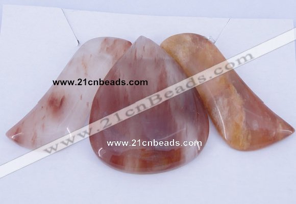 NGP40 Fashion red quartz gemstone pendants set jewelry wholesale