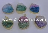 NGP4045 20*30mm - 30*40mm freeform druzy agate pendants