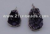 NGP4072 25*30mm – 30*40mm freeform amethyst gemstone pendants