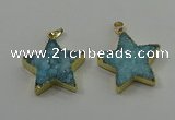 NGP4094 30*32mm - 32*35mm star druzy quartz pendants wholesale