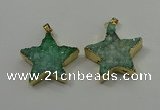 NGP4095 30*32mm - 32*35mm star druzy quartz pendants wholesale