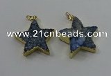 NGP4096 30*32mm - 32*35mm star druzy quartz pendants wholesale