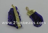 NGP4132 25*35mm - 40*50mm freeform druzy quartz pendants wholesale