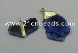 NGP4136 25*35mm - 40*50mm freeform druzy quartz pendants wholesale