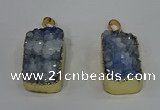 NGP4236 18*25mm - 18*28mm rectangle druzy quartz pendants wholesale