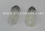 NGP4285 10*30mm - 15*45mmmm nuggets plated quartz pendants