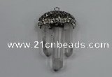 NGP4332 22*30mm - 25*35mm sticks white crystal pendants