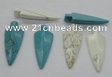 NGP4534 21*52mm - 22*55mm arrowhead turquoise pendants wholesale
