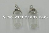 NGP5001 8*30mm sticks white crystal gemstone pendants wholesale