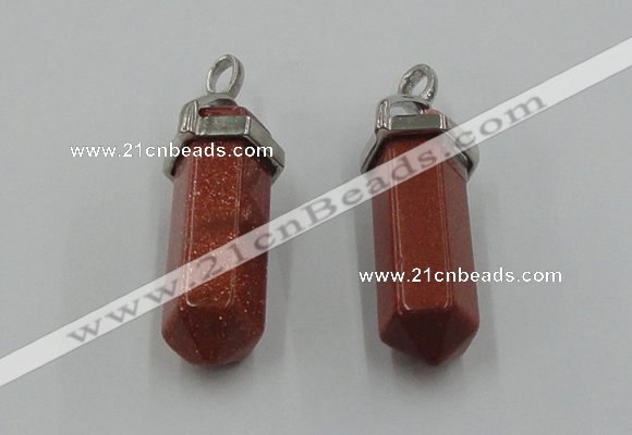 NGP5006 8*30mm sticks goldstone pendants wholesale