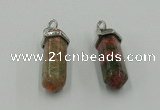 NGP5014 8*30mm sticks unakite gemstone pendants wholesale