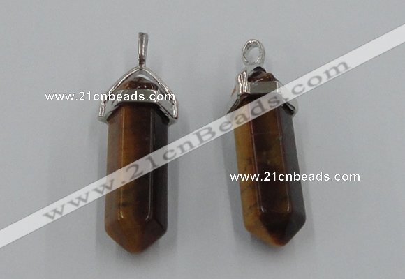 NGP5016 8*30mm sticks yellow tiger eye pendants wholesale