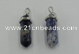 NGP5018 8*30mm sticks sodalite gemstone pendants wholesale