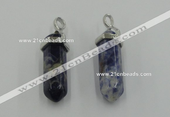 NGP5018 8*30mm sticks sodalite gemstone pendants wholesale