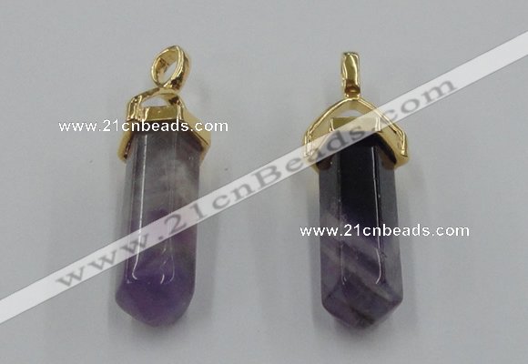 NGP5029 8*30mm sticks amethyst gemstone pendants wholesale