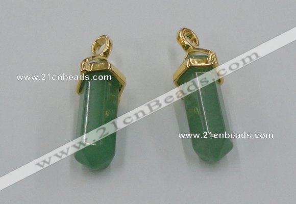 NGP5034 8*30mm sticks green aventurine pendants wholesale