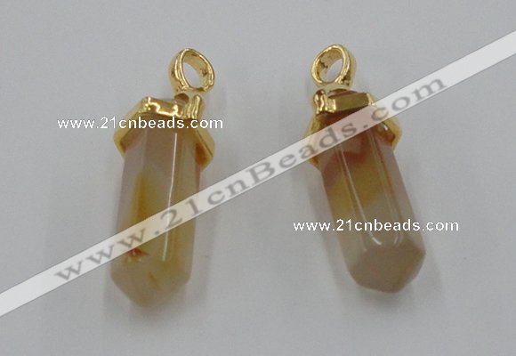 NGP5036 8*30mm sticks agate gemstone pendants wholesale