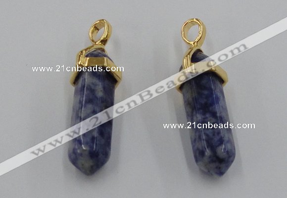 NGP5043 8*30mm sticks sodalite gemstone pendants wholesale