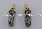 NGP5045 8*30mm sticks dalmatian gemstone pendants wholesale