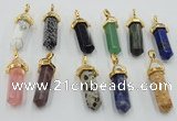 NGP5048 8*30mm sticks mixed gemstone pendants wholesale