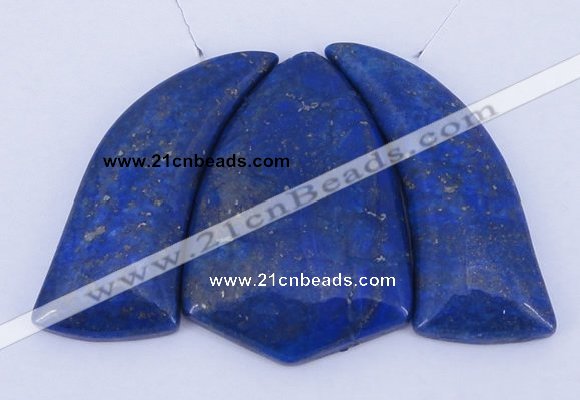 NGP51 Fashion lapis lazuli gemstone pendants set jewelry wholesale