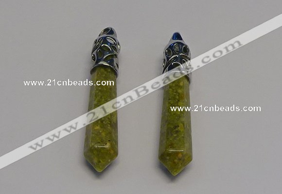 NGP5407 10*65mm sticks unakite gemstone pendants wholesale