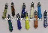 NGP5433 10*65mm sticks mixed gemstone pendants wholesale