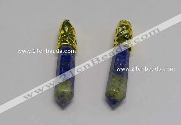 NGP5442 10*65mm sticks lapis lazuli gemstone pendants wholesale