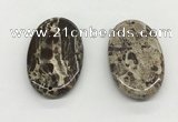 NGP5501 35*55mm oval rainforest agate pendants wholesale