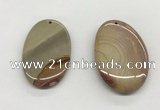 NGP5519 35*50mm oval ocean jasper pendants wholesale