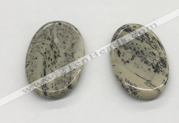 NGP5523 30*50mm - 35*55mm oval jasper pendants wholesale