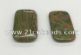 NGP5534 35*55mm rectangle unakite gemstone pendants