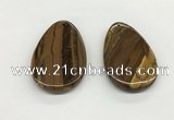 NGP5537 35*55mm flat teardrop iron tiger pendants wholesale