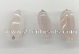 NGP5541 14*40mm - 23*58mm teardrop rose quartz pendants