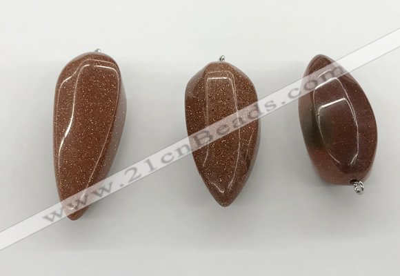 NGP5560 14*40mm - 23*58mm teardrop goldstone pendants wholesale