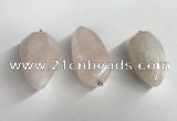 NGP5566 18*40mm - 23*58mm teardrop rose quartz pendants