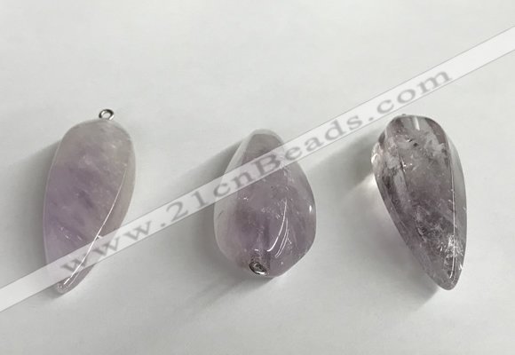 NGP5567 18*40mm - 23*58mm teardrop lavender amethyst pendants