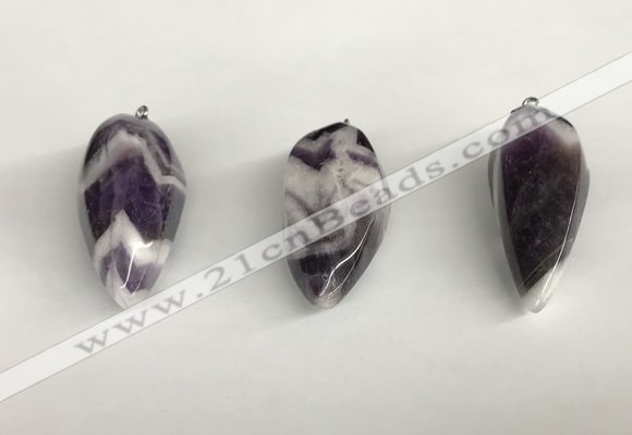 NGP5570 18*40mm - 23*58mm teardrop dogtooth amethyst pendants