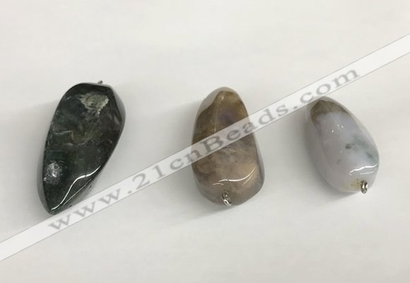 NGP5575 18*40mm - 23*58mm teardrop ocean agate pendants