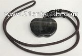 NGP5680 Agate apple pendant with nylon cord necklace