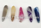 NGP5724 13*55mm teardrop agate gemstone pendants wholesale