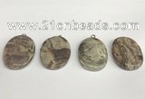 NGP5746 25*35mm oval rainforest agate pendants wholesale